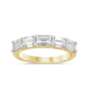 Emerald Cut 5 Stone Ring with 2.00ct of Laboratory Grown Diamonds in 9ct Yellow Gold Bevilles Jewellers 