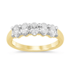 Oval Cut 5 Stone Ring with 1.00ct in 9ct Yellow Gold Bevilles Jewellers 