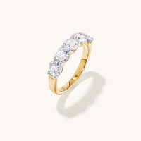 5 Stone Ring with 2.00tw of Laboratory-Grown Diamonds in 9kt Yellow Gold Rings Bevilles 