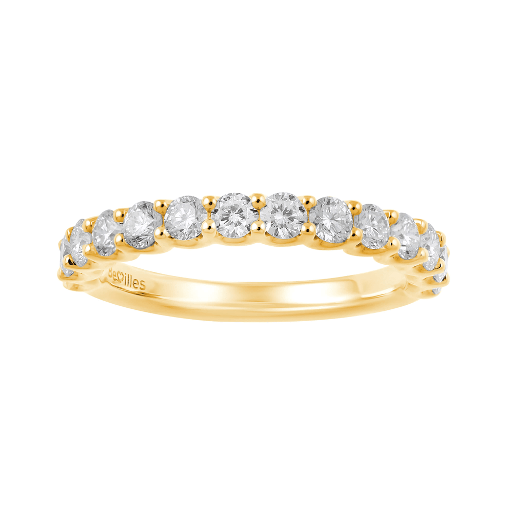 Anniversary Ring with 0.85ct of Laboratory Grown Diamonds in 9ct Yellow Gold Bevilles Jewellers 