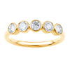 5 Stone Ring with 0.70ct of Diamonds in 9ct Yellow Gold Bevilles Jewellers 