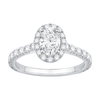 Oval Ring with 1.50ct of Laboratory Grown Diamonds in 9ct White Gold Bevilles Jewellers 