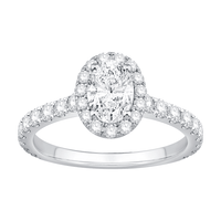 Oval Ring with 1.50ct of Laboratory Grown Diamonds in 9ct White Gold Bevilles Jewellers 
