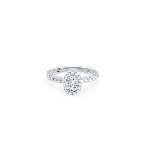 Oval Ring with 1.50ct of Laboratory Grown Diamonds in 9kt White Gold Rings Bevilles 