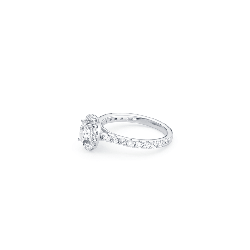 Oval Ring with 1.50ct of Laboratory Grown Diamonds in 9kt White Gold Rings Bevilles 