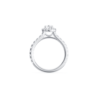 Oval Ring with 1.50ct of Laboratory Grown Diamonds in 9kt White Gold Rings Bevilles 