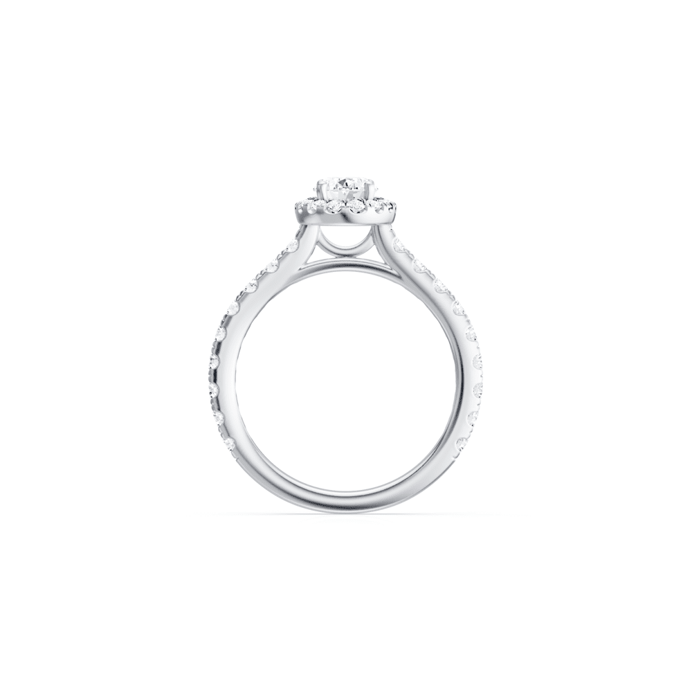 Oval Ring with 1.50ct of Laboratory Grown Diamonds in 9kt White Gold Rings Bevilles 
