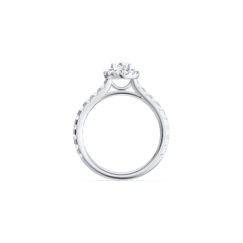 Oval Ring with 1.50ct of Laboratory Grown Diamonds in 9kt White Gold Rings Bevilles 