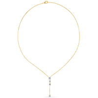 43cm Drop Lariat Necklace with 1.00tw of Laboratory-Grown Diamonds in 9kt Yellow Gold Pendants Bevilles 