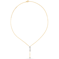 Drop Lariat Necklace with 1.00ct of Laboratory Grown Diamonds in 9ct Yellow Gold Bevilles Jewellers 