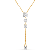43cm Drop Lariat Necklace with 1.00tw of Laboratory-Grown Diamonds in 9kt Yellow Gold Pendants Bevilles 