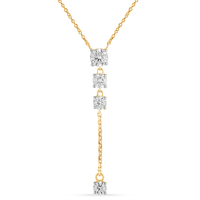 Drop Lariat Necklace with 1.00ct of Laboratory Grown Diamonds in 9ct Yellow Gold Bevilles Jewellers 
