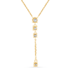 Drop Lariat Necklace with 1.00ct of Laboratory Grown Diamonds in 9ct Yellow Gold Bevilles Jewellers 