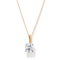 45cm 1.50ct Laboratory-Grown Diamond Solitaire Necklace in 9kt Yellow Gold Pendants Bevilles 
