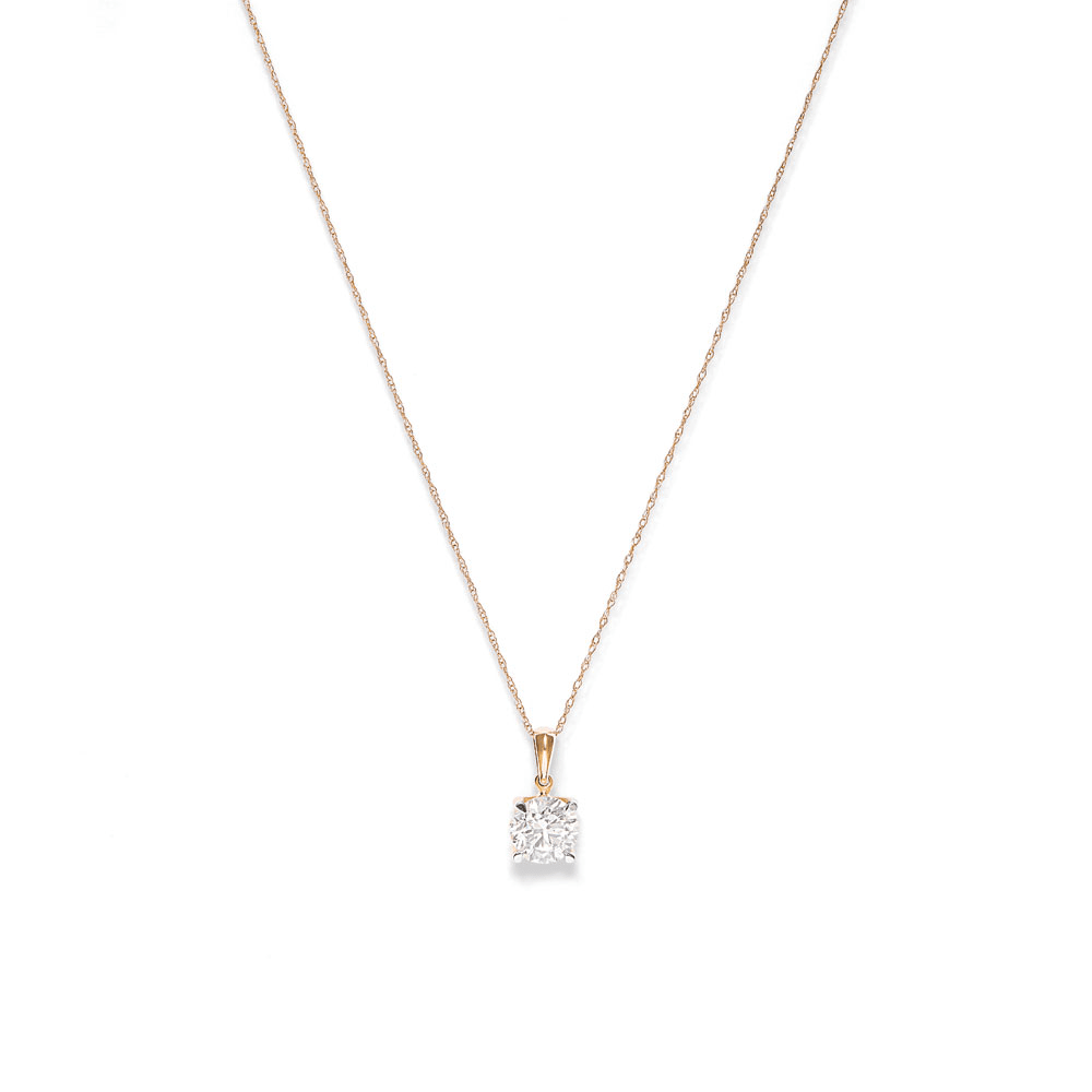 1.50ct Laboratory-Grown Diamond Solitaire Necklace in 9kt Yellow Gold Necklaces Bevilles 