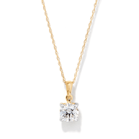 45cm 1.00ct Laboratory-Grown Diamond Solitaire Necklace in 9kt Yellow Gold Pendants Bevilles 