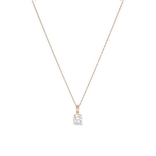 45cm 1.00ct Laboratory-Grown Diamond Solitaire Necklace in 9kt Yellow Gold Necklaces Bevilles 