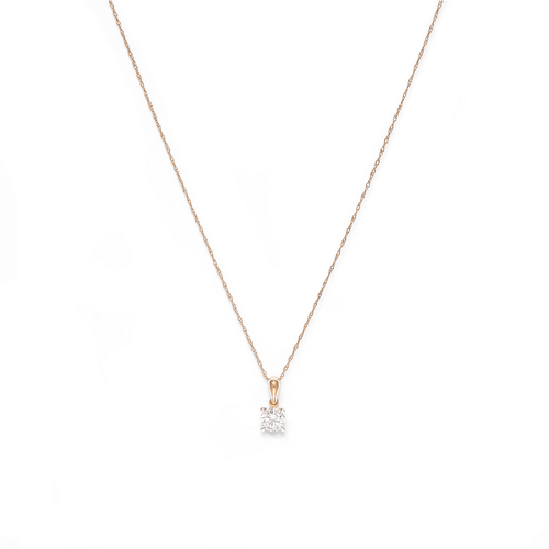 45cm 0.50ct Laboratory-Grown Diamond Solitaire Necklace in 9kt Yellow Gold Necklaces Bevilles 