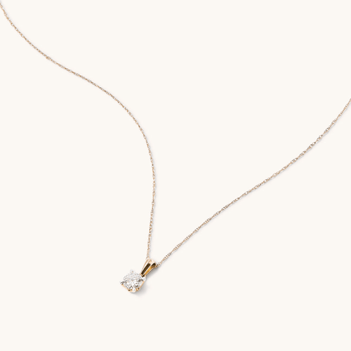 45cm 0.50ct Laboratory-Grown Diamond Solitaire Necklace in 9kt Yellow Gold Necklaces Bevilles 