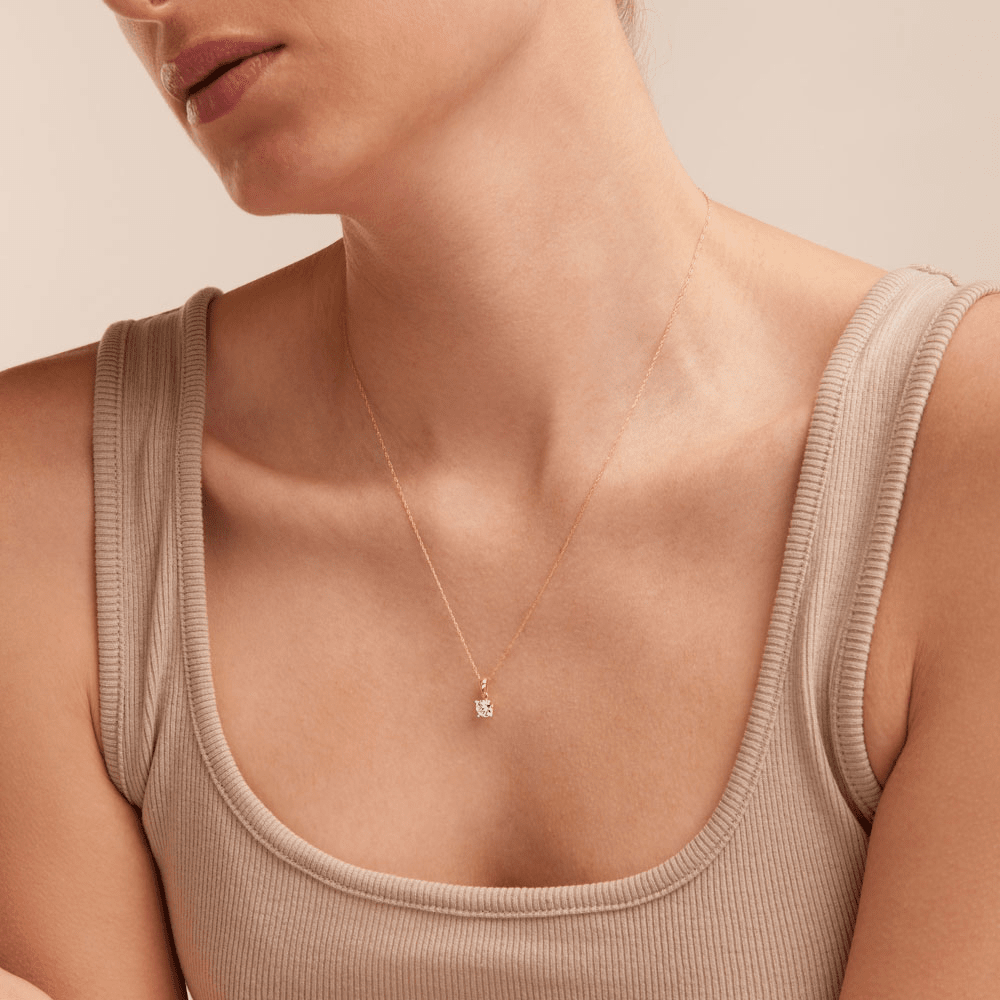 45cm 0.50ct Laboratory-Grown Diamond Solitaire Necklace in 9kt Yellow Gold Necklaces Bevilles 