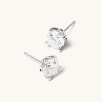 Solitaire Stud Earrings with 2.00tw of Laboratory-Grown Diamonds in 9kt White Gold Earrings Bevilles 