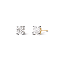 Solitaire Stud Earrings with 1.50tw of Laboratory-Grown Diamonds in 9kt Yellow Gold Earrings Bevilles 