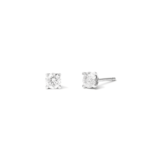 Solitaire Stud Earrings with 0.50tw of Laboratory-Grown Diamonds in 9kt White Gold Earrings Bevilles 