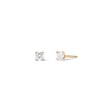 Solitaire Stud Earrings with 0.33tw of Laboratory-Grown Diamonds in 9kt Yellow Gold Earrings Bevilles 