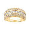 Channel Dress Ring with 1.50ct of Laboratory Grown Diamonds in 9ct Yellow Gold Bevilles Jewellers 