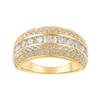 Channel Dress Ring with 1.50ct of Laboratory Grown Diamonds in 9ct Yellow Gold Bevilles Jewellers 