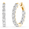 Inside Out Hoop Earrings with 1.00ct of Laboratory Grown Diamonds in 9ct Yellow Gold Bevilles Jewellers 
