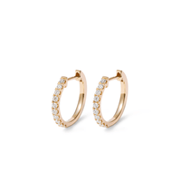 Hoop Earrings with 0.50tw of Laboratory-Grown Diamonds in 9kt Yellow Gold Earrings Bevilles 