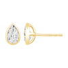 Pear Solitaire Stud Earrings with 1.00ct of Laboratory Grown Diamonds in 9ct Yellow Gold Bevilles Jewellers 