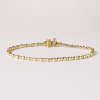 18cm Alternating Bezel Tennis Bracelet with 1.00tw of Laboratory-Grown Diamonds in 9kt Yellow Gold Bracelets Bevilles 
