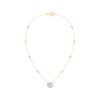 Halo Station Necklace with 1.00ct of Laboratory Grown Diamonds in 9ct Yellow Gold Bevilles Jewellers 