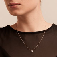 45cm 0.20ct Laboratory-Grown Diamond Bezel Solitaire Necklace in 9kt Yellow Gold Pendants Bevilles 