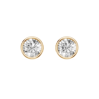 Martini Bezel Stud Earrings with 0.80tw of Laboratory-Grown Diamonds in 9kt Yellow Gold Earrings Bevilles 