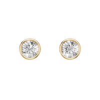 Martini Bezel Stud Earrings with 0.60tw of Laboratory-Grown Diamonds in 9kt Yellow Gold Earrings Bevilles 