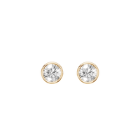 Martini Bezel Stud Earrings with 0.40tw of Laboratory-Grown Diamonds in 9kt Yellow Gold Earrings Bevilles 