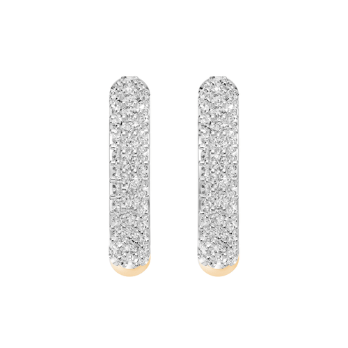 J Hoop Earrings with 1.00ct of Laboratory Grown Diamonds in 9ct Yellow Gold Bevilles Jewellers 