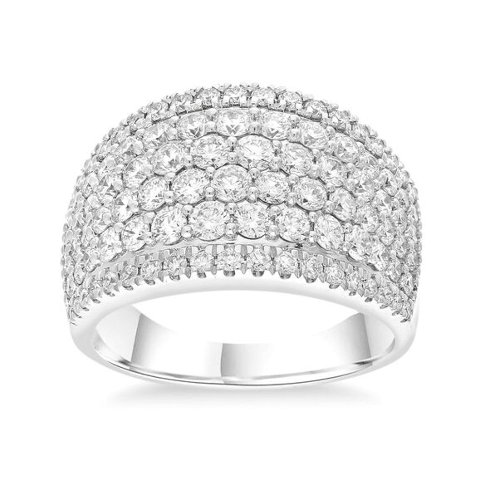 Pave Ring with 2.00ct of Laboratory Grown Diamonds in Sterling Silver and Platinum Bevilles Jewellers 