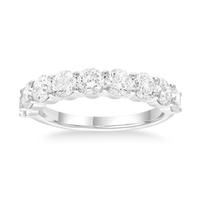 Single Row Dress Ring with 2.00ct of Laboratory Grown Diamond in Sterling Silver and Platinum Bevilles Jewellers 