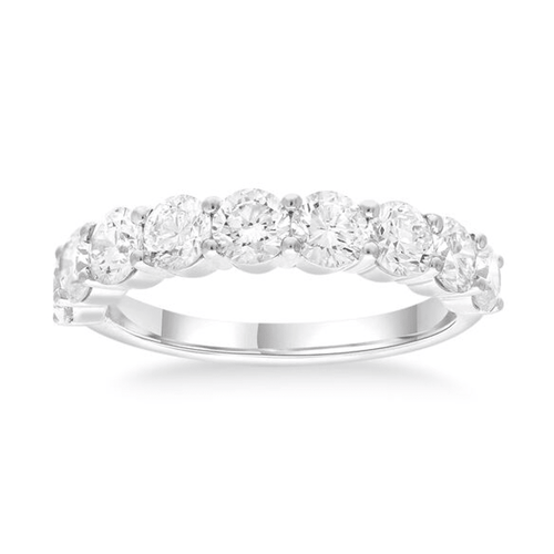 Single Row Dress Ring with 2.00ct of Laboratory Grown Diamond in Sterling Silver and Platinum Bevilles Jewellers 