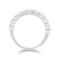 Single Row Dress Ring with 2.00ct of Laboratory Grown Diamond in Sterling Silver and Platinum Bevilles Jewellers 