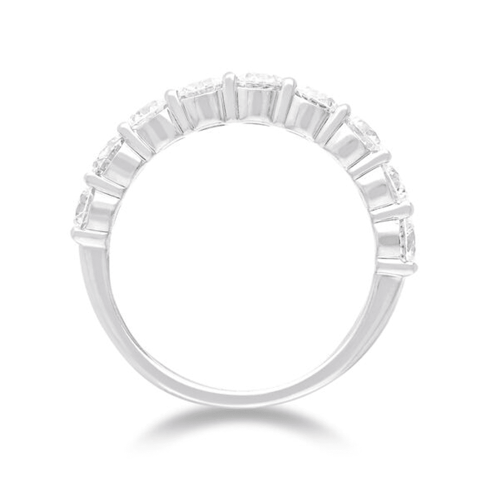 Single Row Dress Ring with 2.00ct of Laboratory Grown Diamond in Sterling Silver and Platinum Bevilles Jewellers 