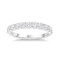 Single Row Dress Ring with 1.00ct of Laboratory Grown Diamonds in Sterling Silver and Platinum Bevilles Jewellers 