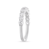 Single Row Dress Ring with 1.00ct of Laboratory Grown Diamonds in Sterling Silver and Platinum Bevilles Jewellers 