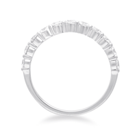 Single Row Dress Ring with 1.00ct of Laboratory Grown Diamonds in Sterling Silver and Platinum Bevilles Jewellers 