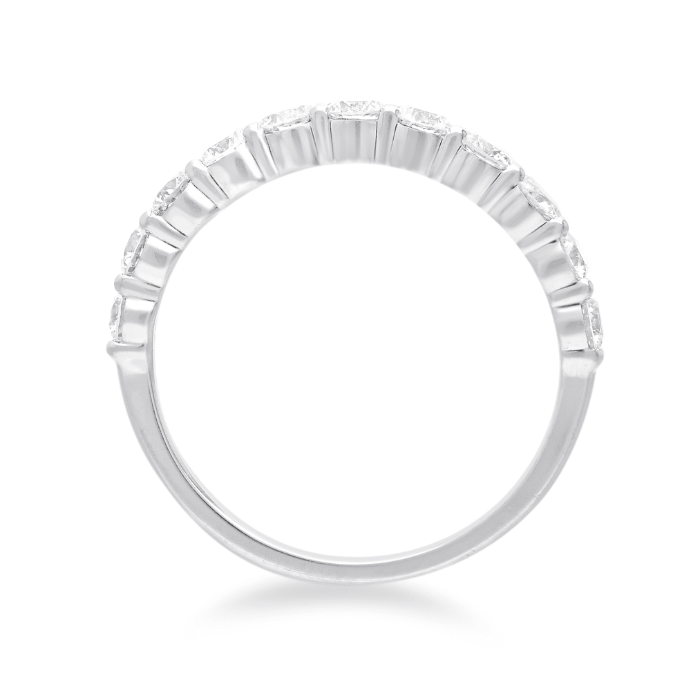 Single Row Dress Ring with 1.00ct of Laboratory Grown Diamonds in Sterling Silver and Platinum Bevilles Jewellers 
