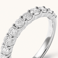 Single Row Dress Ring with 1.00ct of Laboratory Grown Diamonds in Sterling Silver and Platinum Rings Bevilles 